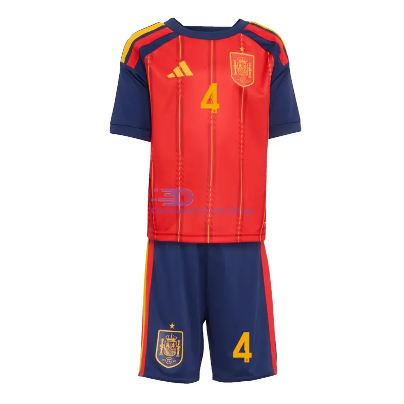 Camiseta Cubarsí 4 España 2026 1ª Equipación Rojo/Azul Niño Kit