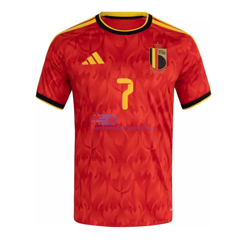 Camiseta De Bruyne 7 Bélgica 2026 1ª Equipación Mundial Rojo