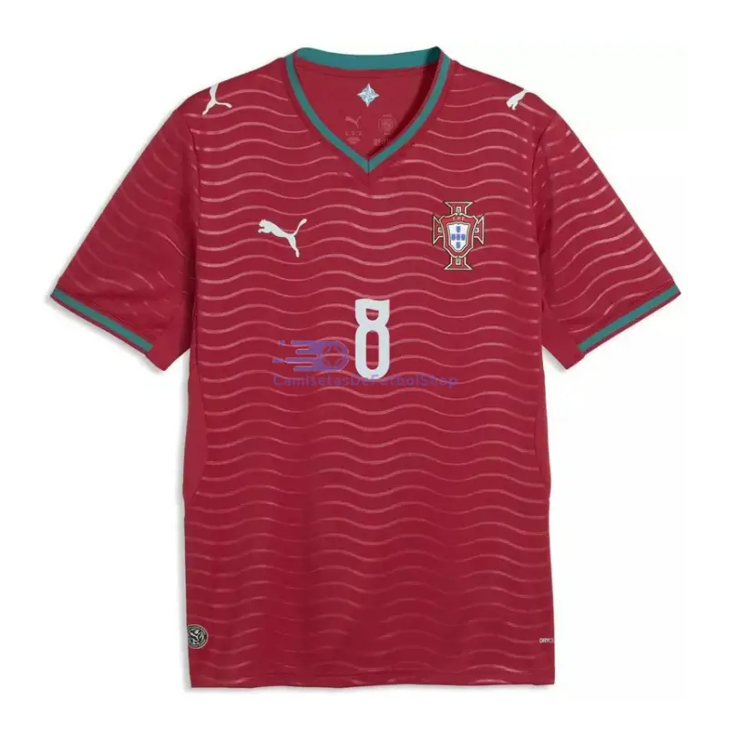 Camiseta B.Fernandes 8 Portugal 2026 1ª Equipación Rojo