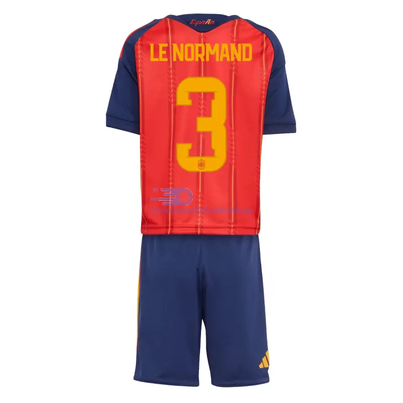Camiseta Le Normand 3 España 2026 1ª Equipación Rojo/Azul Niño Kit