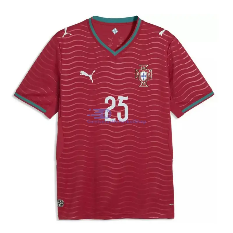 Camiseta N.Mendes 25 Portugal 2026 1ª Equipación Rojo