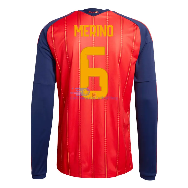 Camiseta Merino 6 España 2026 1ª Equipación ML Rojo/Azul