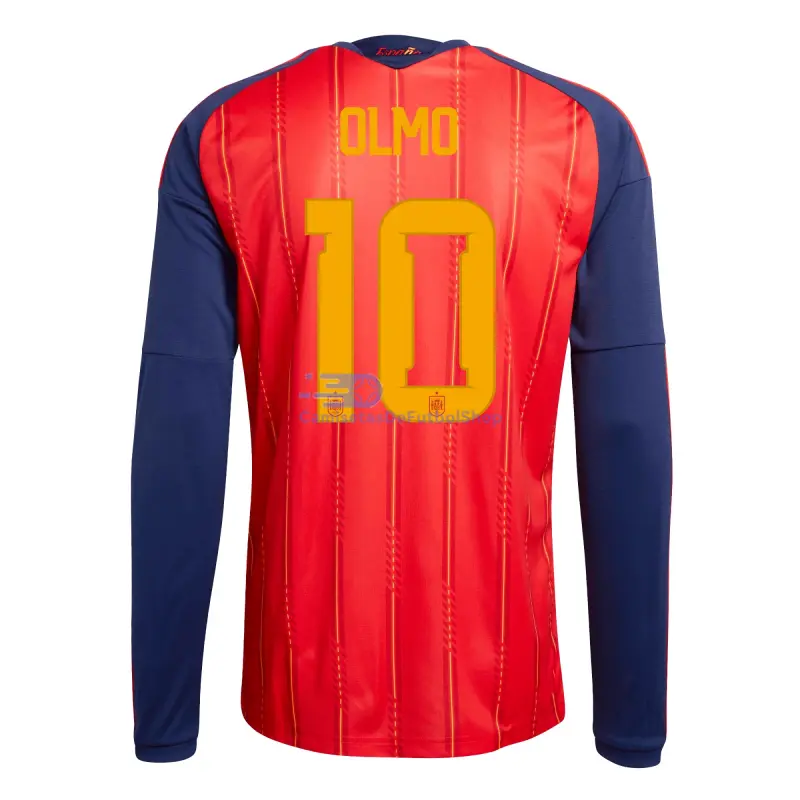 Camiseta Olmo 10 España 2026 1ª Equipación ML Rojo/Azul