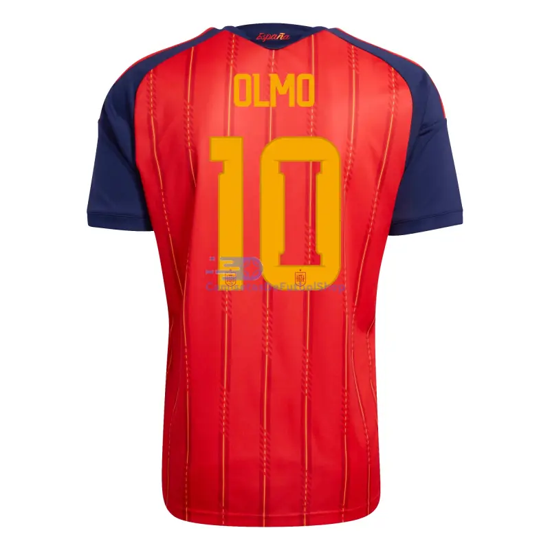 Camiseta Olmo 10 España 2026 1ª Equipación Rojo/Azul