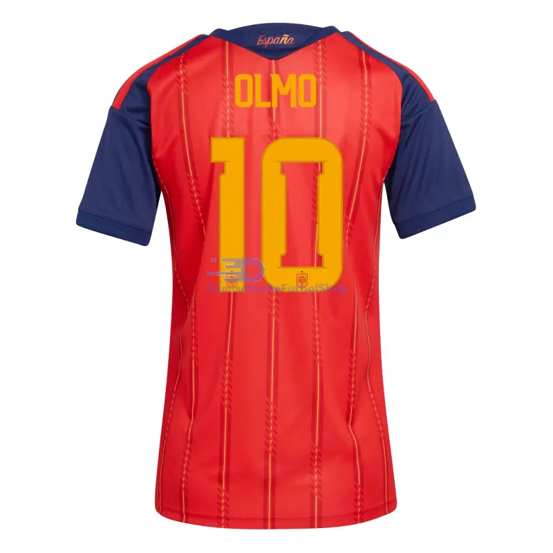 Camiseta Olmo 10 España 2026 1ª Equipación Rojo/Azul Mujer