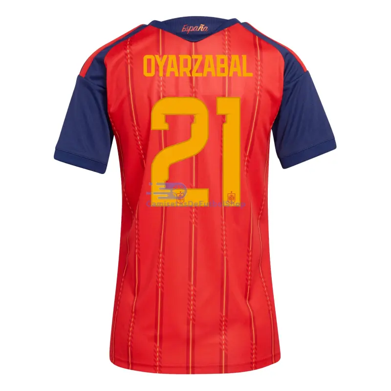 Camiseta Oyarzabal 21 España 2026 1ª Equipación Rojo/Azul Mujer