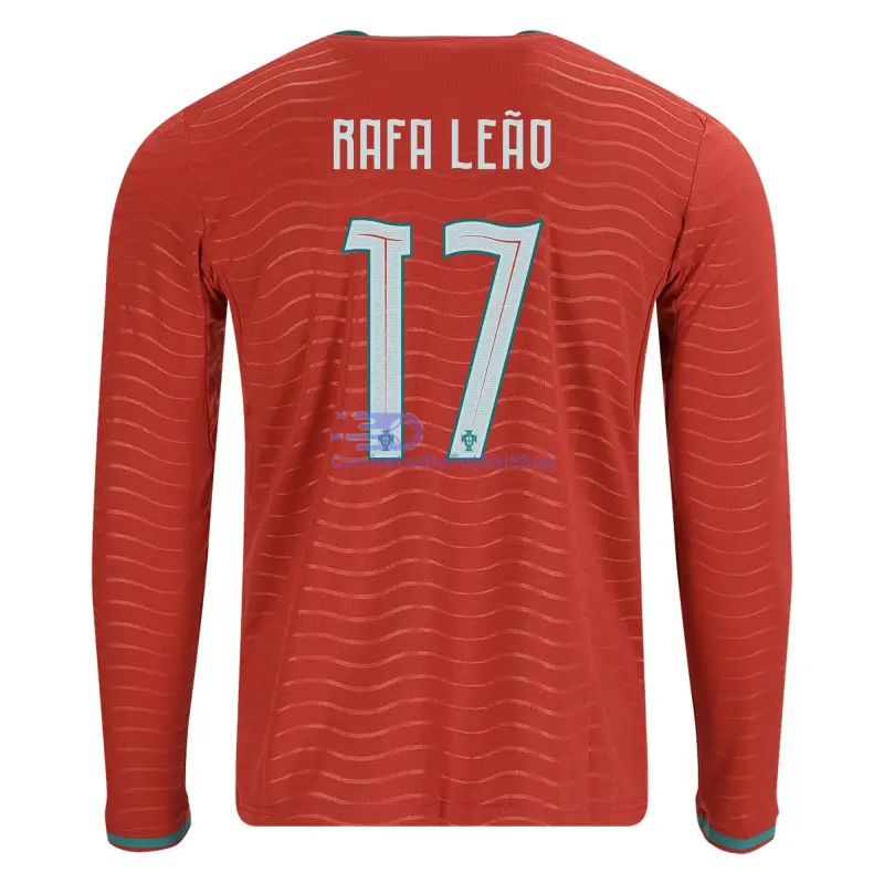 Camiseta Rafa Leão 17 Portugal 2026 1ª Equipación ML Rojo