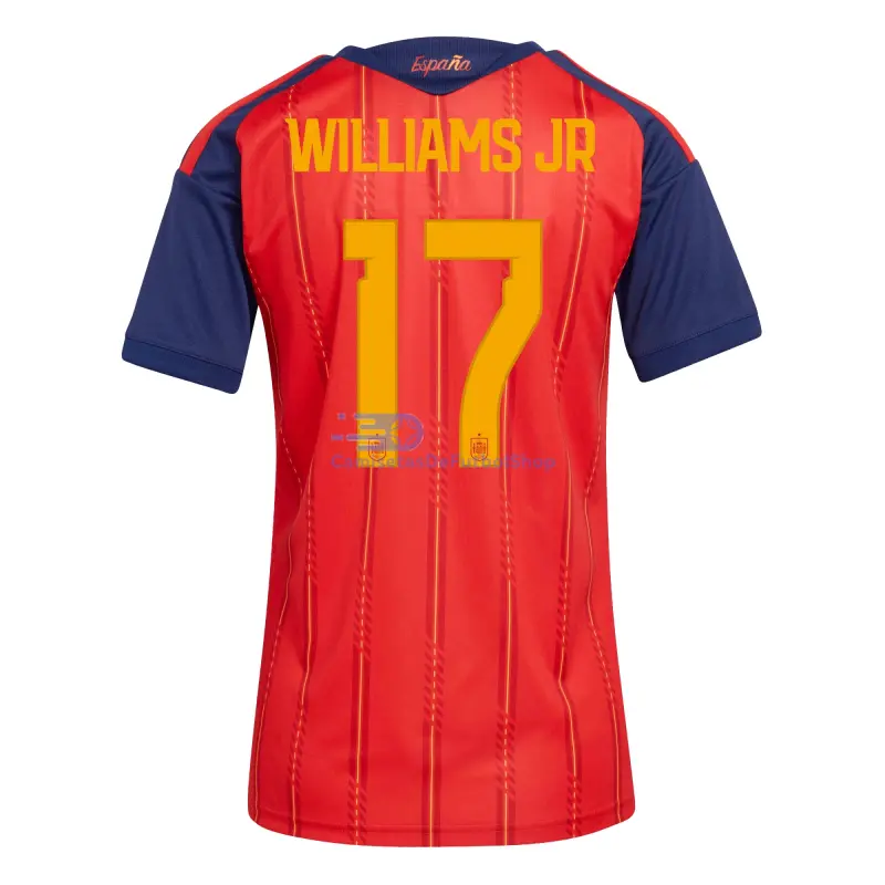 Camiseta Williams Jr 17 España 2026 1ª Equipación Rojo/Azul Mujer