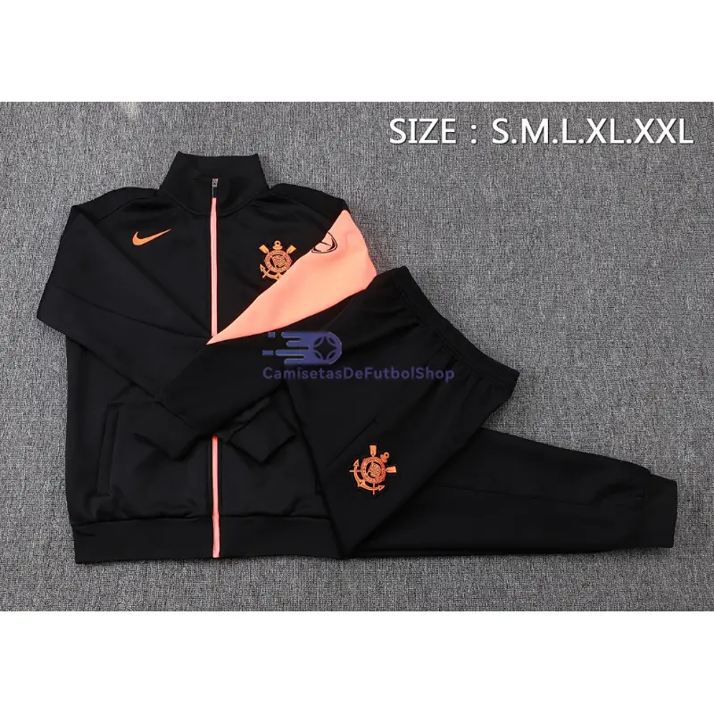 Chandal Corinthians 2025/2026 Negro/Naranja