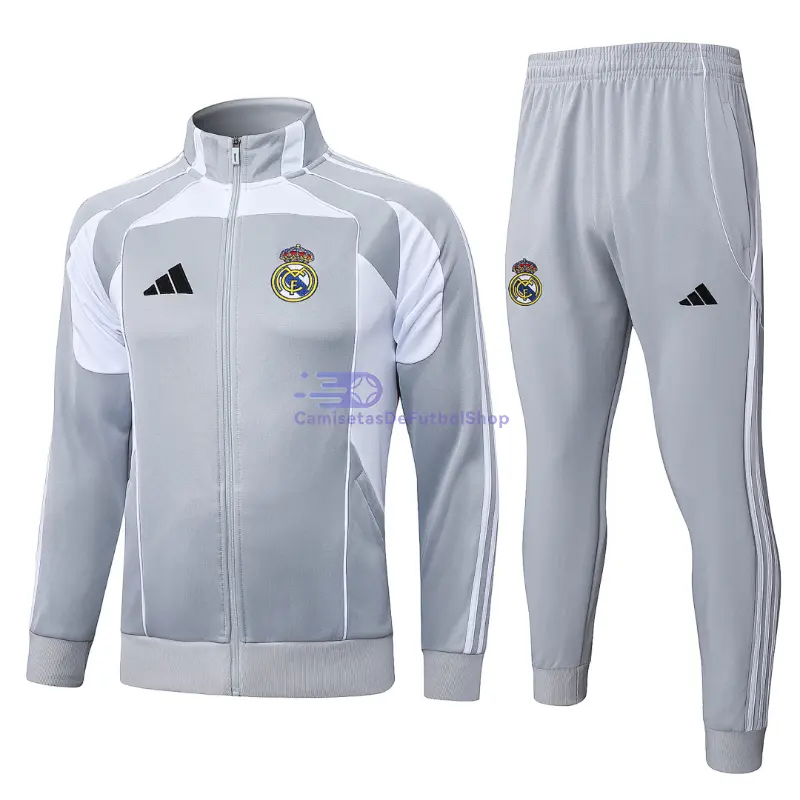 Chaqueta Real Madrid 2025/2026 Gris/Blanco