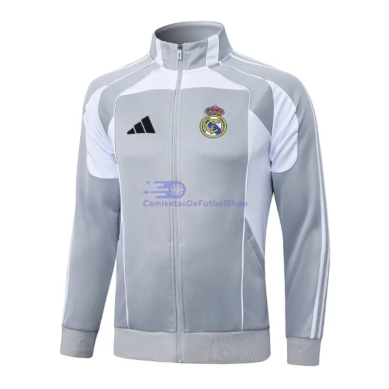 Chaqueta Real Madrid 2025/2026 Gris/Blanco