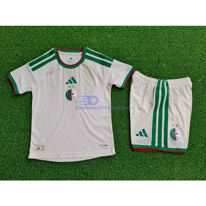 Camiseta Argelia 2026 1ª Equipación Mundial Blanco Niño Kit (EDICIÓN JUGADOR)