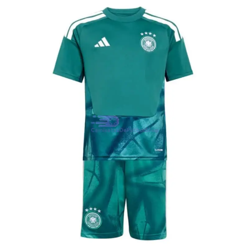 Camiseta de Portero Alemania 2026 1ª Equipación Mundial Verde Niño Kit