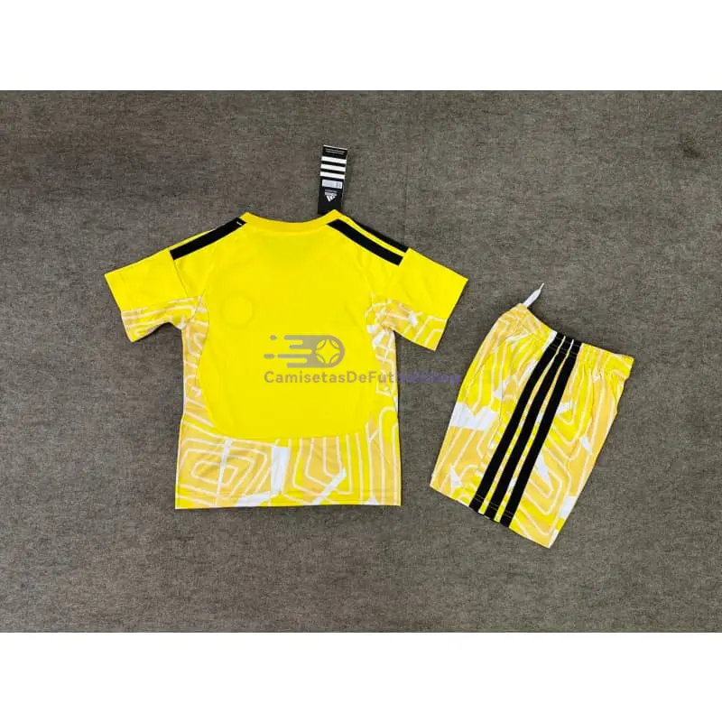 Camiseta de Portero Escocia 2026 1ª Equipación Mundial Amarillo Niño Kit