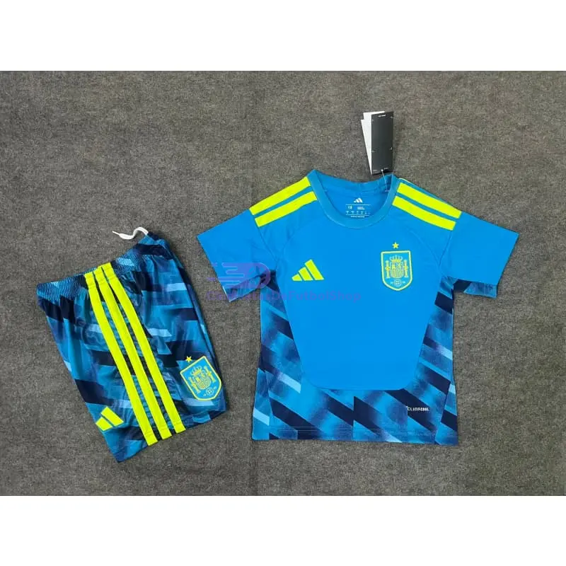 Camiseta de Portero España 2026 1ª Equipación Mundial Azul Niño Kit