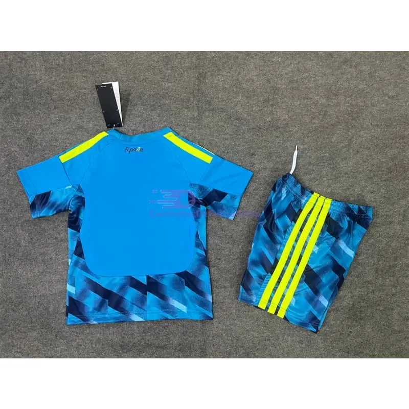 Camiseta de Portero España 2026 1ª Equipación Mundial Azul Niño Kit
