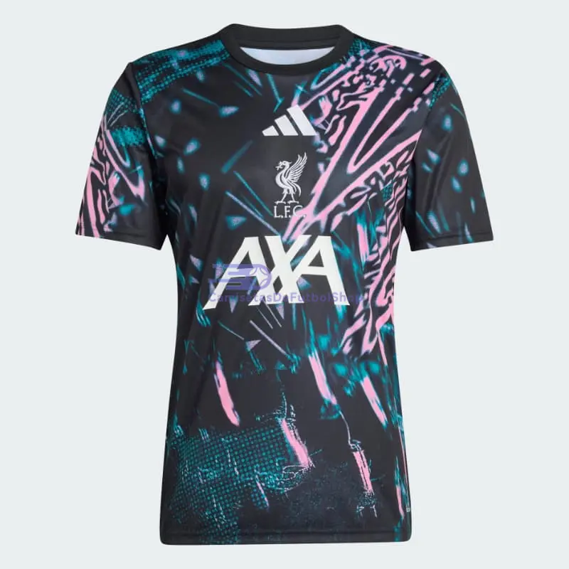 Camiseta Liverpool 2025/2026 Pre-Match Negro/Rosa/Azul