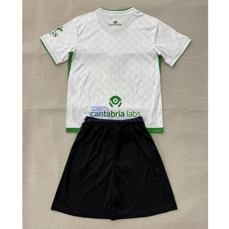 Camiseta Racing de Santander 2025/2026 1ª Equipación Blanco Niño Kit