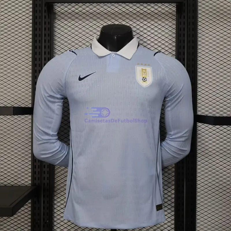 Camiseta Uruguay 2026 1ª Equipación Mundial ML Azul Claro (EDICIÓN JUGADOR)