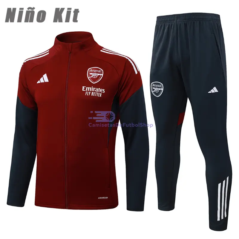 Chandal Arsenal 2025/2026 Niño Rojo/Azul Marino