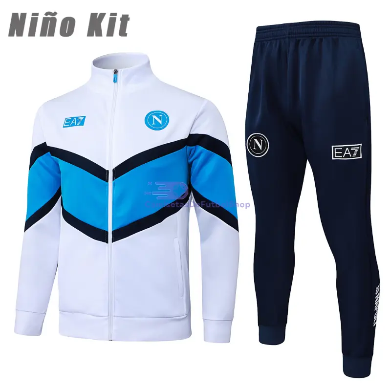 Chandal Napoli 2025/2026 Niño Blanco/Azul