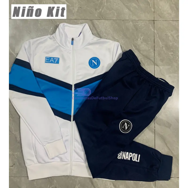 Chandal Napoli 2025/2026 Niño Blanco/Azul