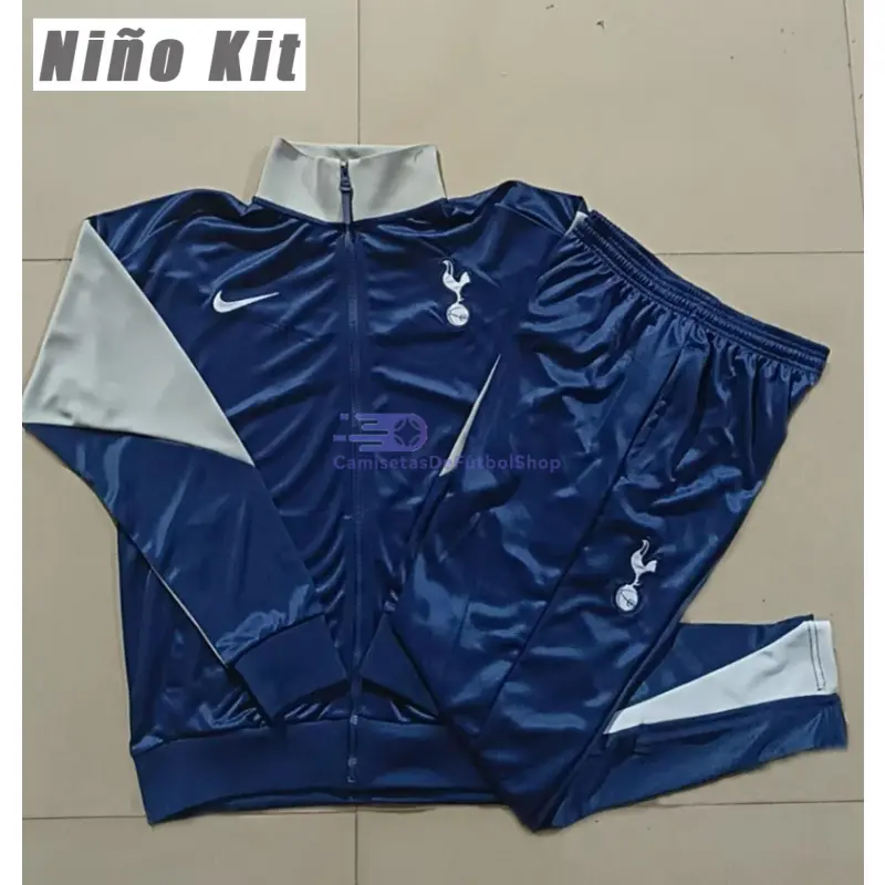 Chandal Tottenham Hotspur 2025/2026 Niño Azul Marino/Gris