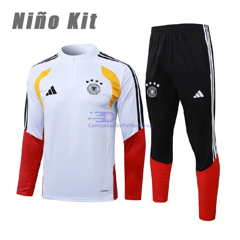 Sudadera de Entrenamiento Alemania 2026 Niño Kit Blanco