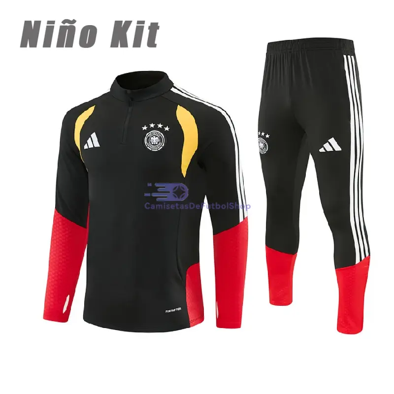 Sudadera de Entrenamiento Alemania 2026 Niño Kit Negro