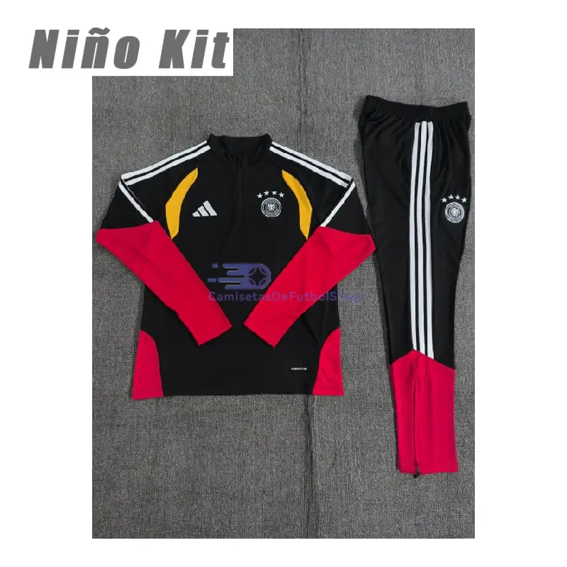 Sudadera de Entrenamiento Alemania 2026 Niño Kit Negro