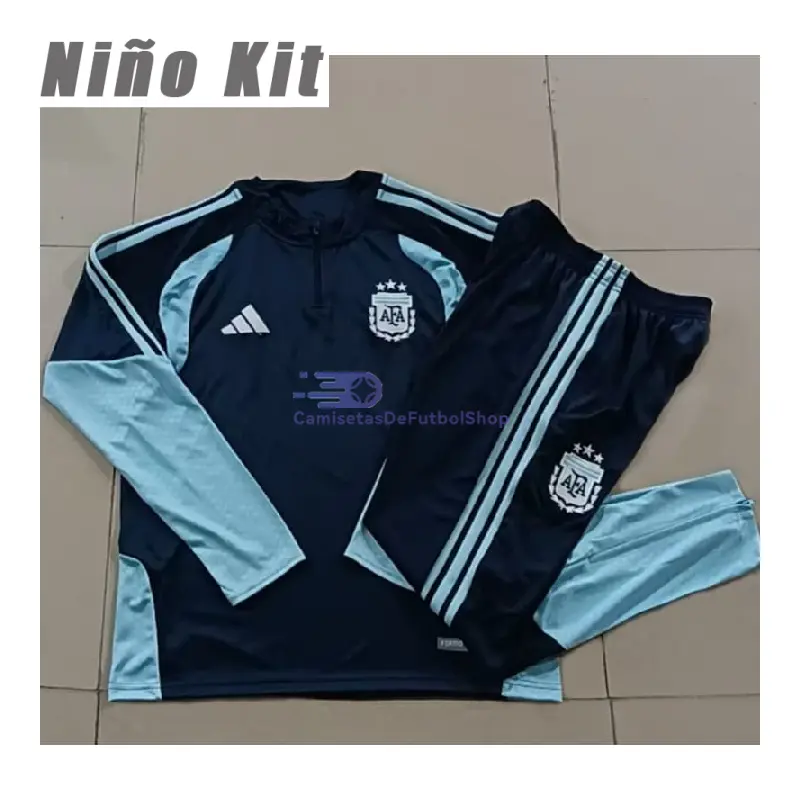 Sudadera de Entrenamiento Argentina 2026 Niño Kit Azul Marino