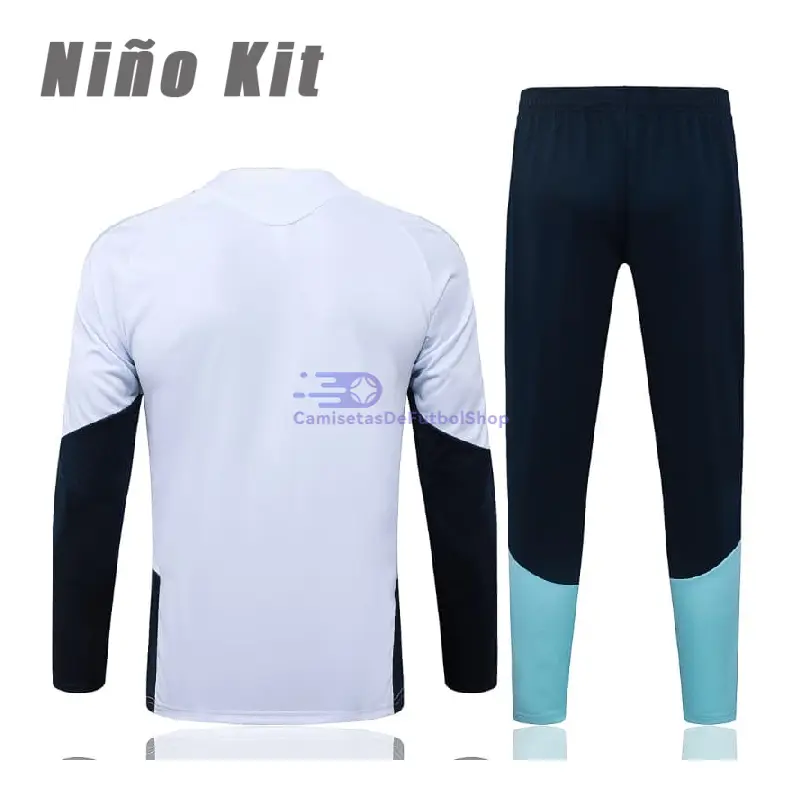Sudadera de Entrenamiento Argentina 2026 Niño Kit Blanco