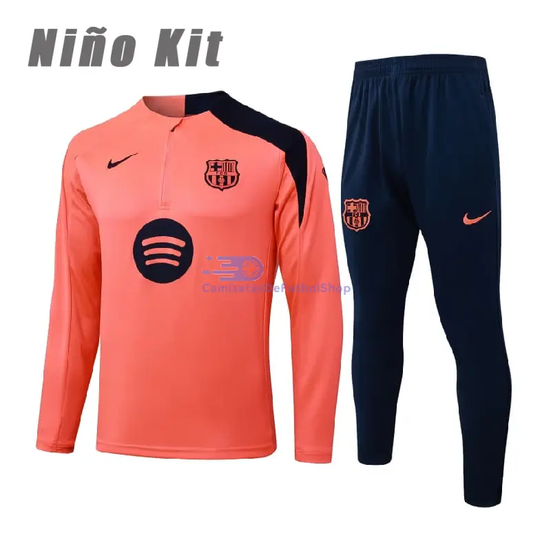 Sudadera De Entrenamiento Barcelona 2025/2026 Niño Kit Naranja