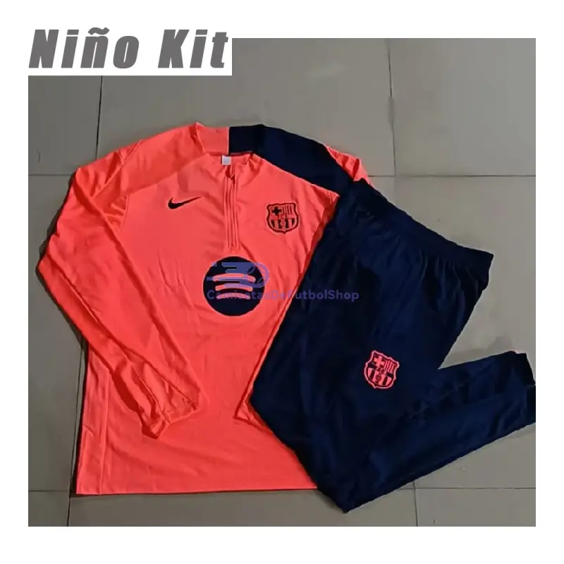 Sudadera De Entrenamiento Barcelona 2025/2026 Niño Kit Naranja