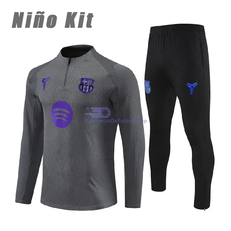 Sudadera De Entrenamiento Barcelona x Kobe Bryant 2025/2026 Niño Kit Gris