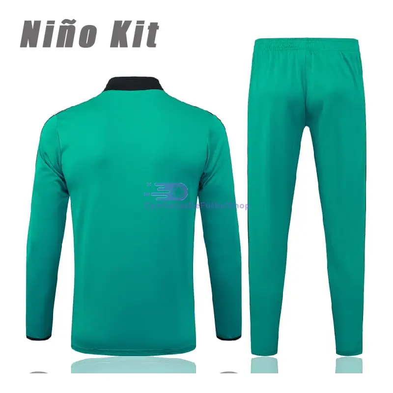 Sudadera De Entrenamiento Liverpool 2025/2026 Niño Kit Verde/Negro/Blanco
