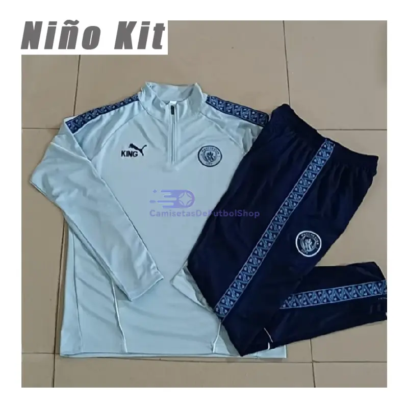 Sudadera De Entrenamiento Manchester City 2025/2026 Niño Kit Azul Claro