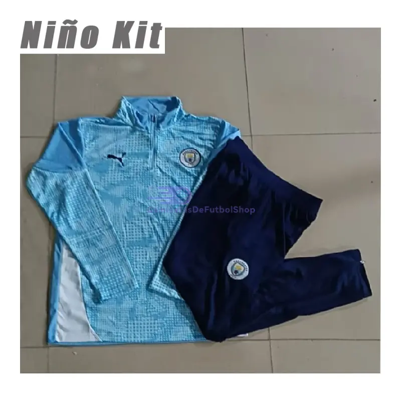 Sudadera De Entrenamiento Manchester City 2025/2026 Niño Azul Claro