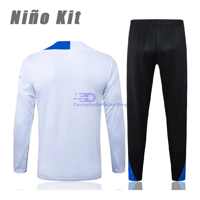 Sudadera De Entrenamiento PSG 2025/2026 Niño Kit Blanco/Azul