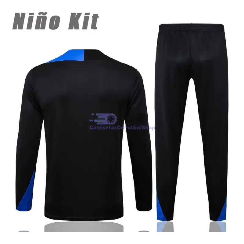 Sudadera De Entrenamiento PSG 2025/2026 Niño Kit Negro/Azul