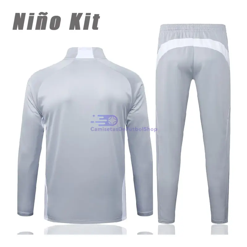 Sudadera De Entrenamiento Real Madrid 2025/2026 Niño Kit Gris
