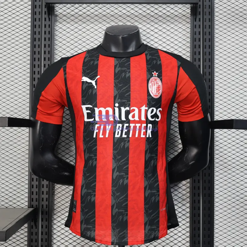 Camiseta AC Milan 2025/2026 1ª Equipación Rojo/Negro (EDICIÓN JUGADOR)