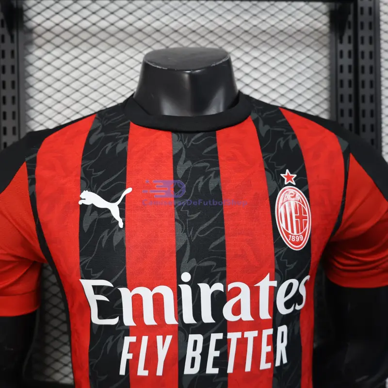 Camiseta AC Milan 2025/2026 1ª Equipación Rojo/Negro (EDICIÓN JUGADOR)