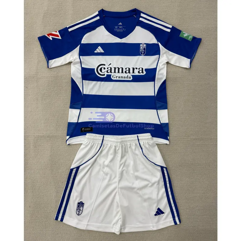 Camiseta Granada 2025/2026 2ª Equipación Niño Kit con Parche La Liga