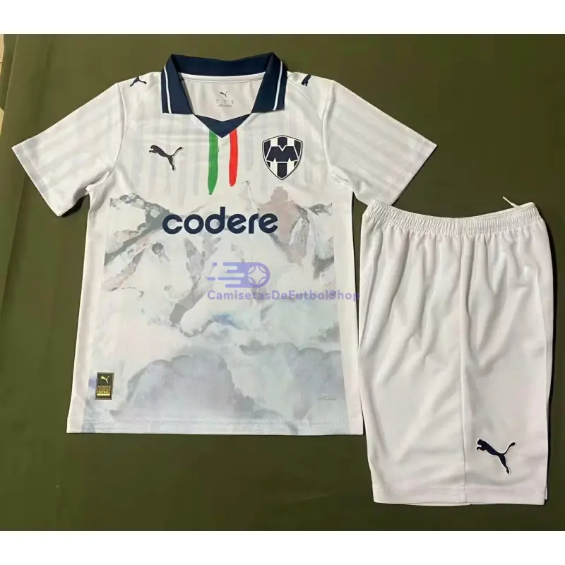 Camiseta Monterrey 2025/2026 2ª Equipación Club World Cup Blanco Niño Kit