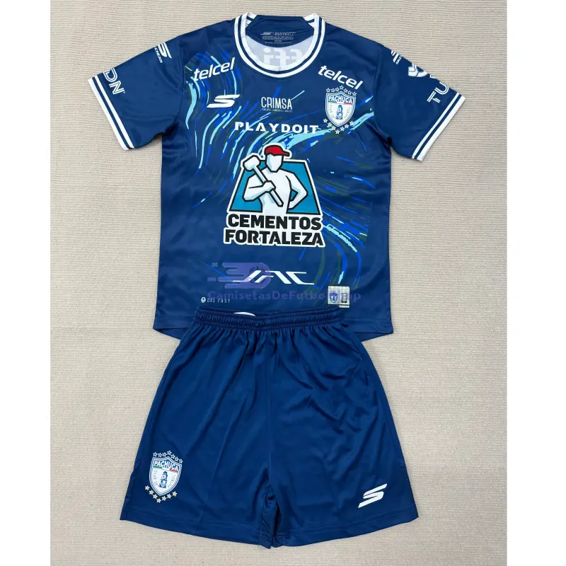 Camiseta Pachuca 2025/2026 2ª Equipación Azul Marino Niño Kit