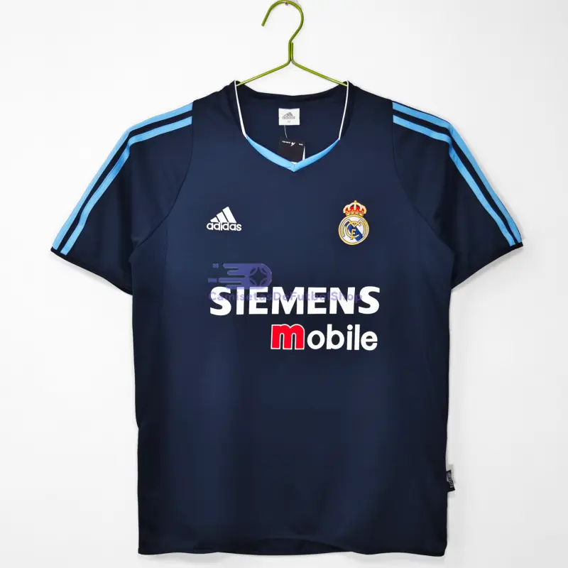 Camiseta Real Madrid 2003/04 2ª Equipación Retro Azul Marino