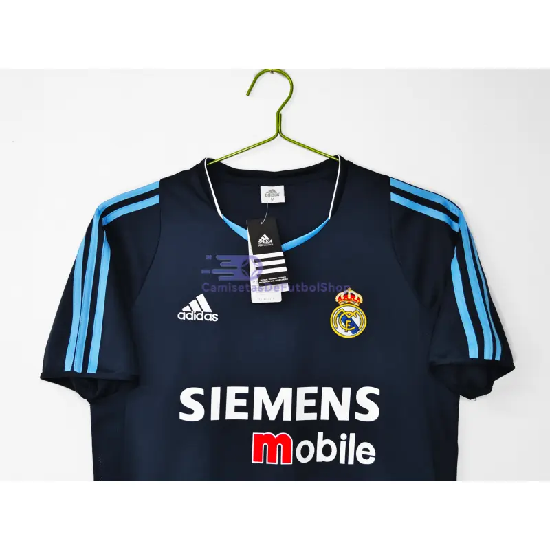 Camiseta Real Madrid 2003/04 2ª Equipación Retro Azul Marino