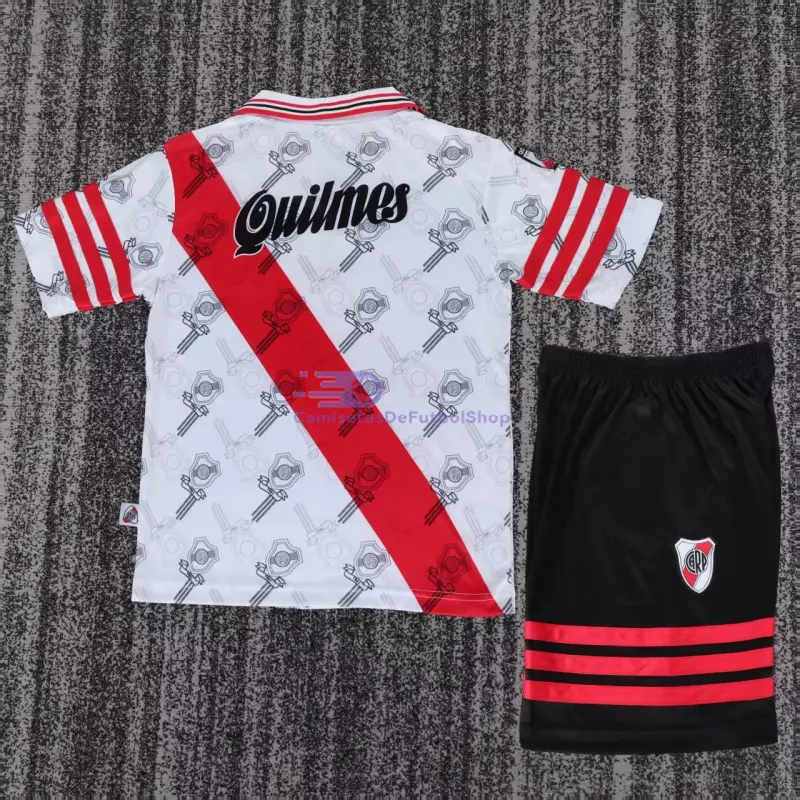 Camiseta River Plate 1996/97 1ª Equipación Retro Blanco/Rojo Niño Kit