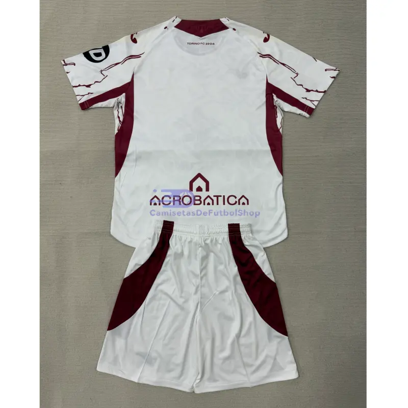 Camiseta Torino 2025/2026 2ª Equipación Blanco Niño Kit